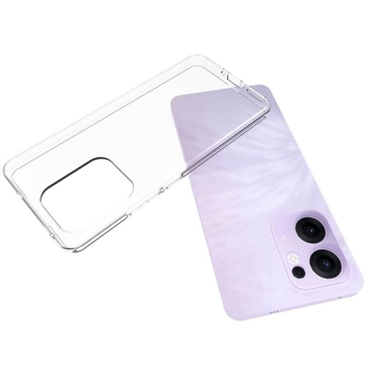 Силиконовый (TPU) чехол Deexe UltraThin для OPPO Reno 13 F/FS 5G - Transparent: фото 4 из 5