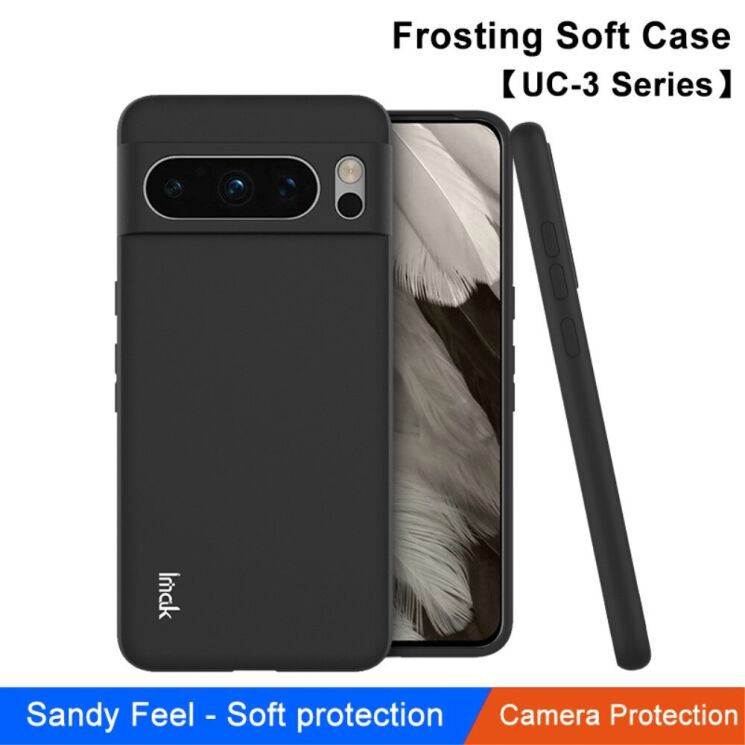 Силиконовый (TPU) чехол IMAK UC-3 Series для Google Pixel 8 Pro - Black: фото 6 из 10