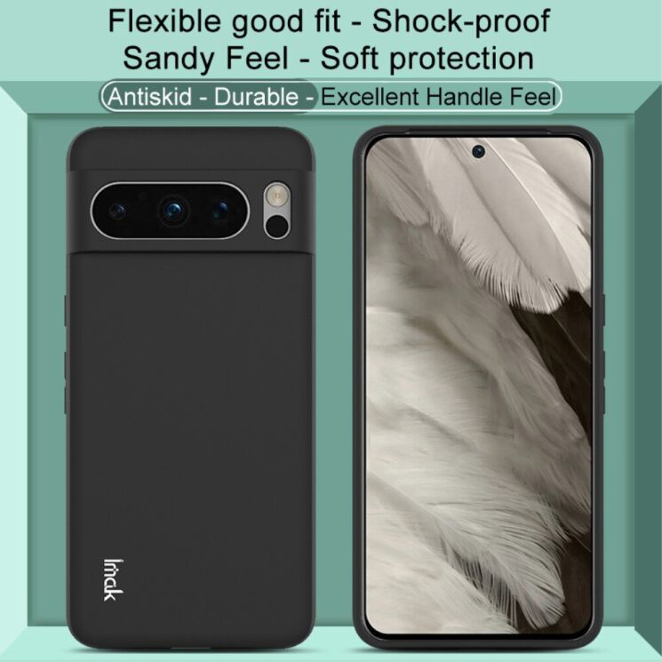 Силиконовый (TPU) чехол IMAK UC-3 Series для Google Pixel 8 Pro - Black: фото 7 из 10