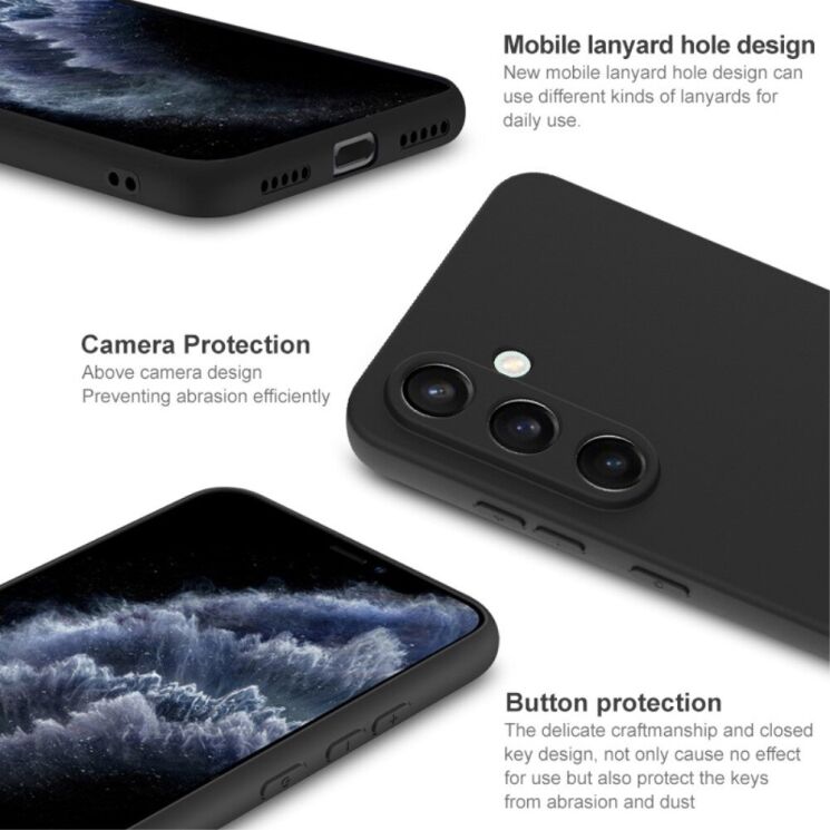 Силиконовый (TPU) чехол IMAK UC-3 Series для Samsung Galaxy S24 FE (S721) - Black: фото 6 из 9