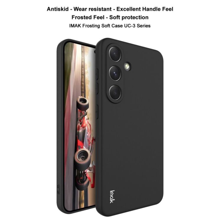 Силиконовый (TPU) чехол IMAK UC-3 Series для Samsung Galaxy S24 (S921) - Black: фото 8 из 12