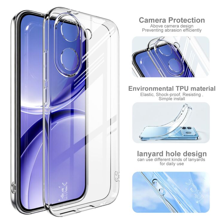 Силиконовый (TPU) чехол IMAK UX-5 Series для Xiaomi Poco X8 Pro Max - Transparent (410818T) Силиконовый (TPU) чехол IMAK UX-5 Series для Xiaomi Poco X8 Pro Max - Transparent: фото 5 из 7
