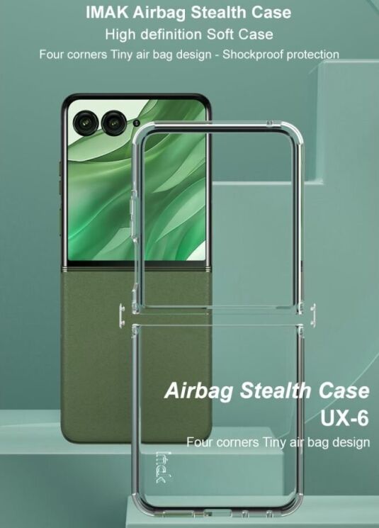 Силиконовый (TPU) чехол IMAK UX-6 Series для Motorola Razr 50 Ultra - Transparent: фото 7 из 9