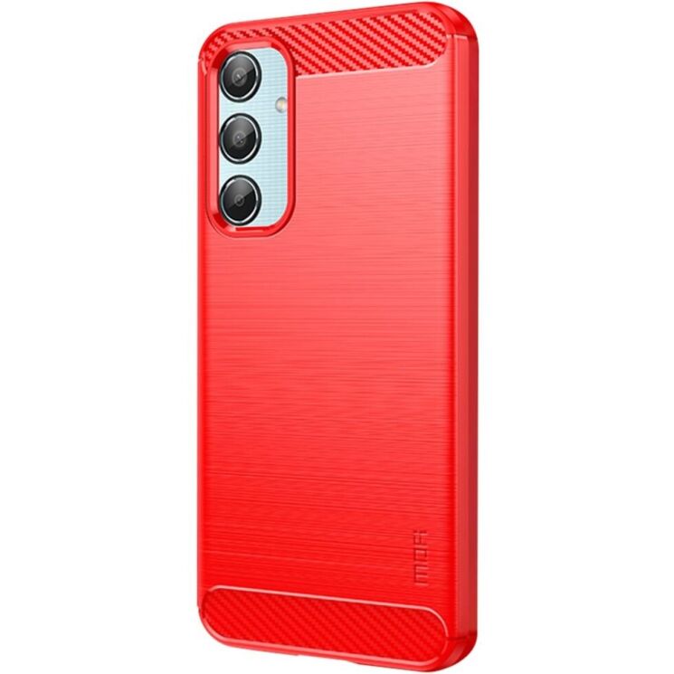 Силиконовый (TPU) чехол MOFI Carbon Fiber для Samsung Galaxy M35 (M356) - Red: фото 2 из 10