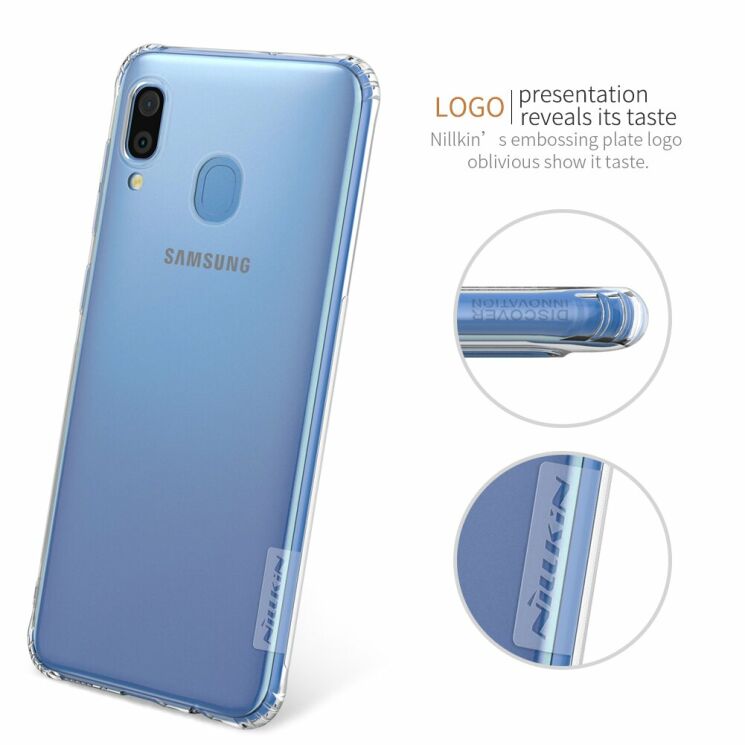 Силиконовый (TPU) чехол NILLKIN Nature для Samsung Galaxy A30 (A305) / A20 (A205) - Grey: фото 13 из 13