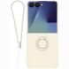 Силиконовый (TPU) чехол с кольцом Deexe Color Shell (FF) для Samsung Galaxy Flip 8 - Beige (423529E). Фото 1 из 5