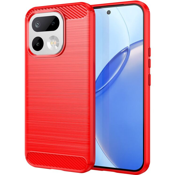 Силіконовий (TPU) чохол UniCase Carbon для Realme 16 Pro - Red (428002R) Силіконовий (TPU) чохол UniCase Carbon для Realme 16 Pro - Red: фото 1 з 8