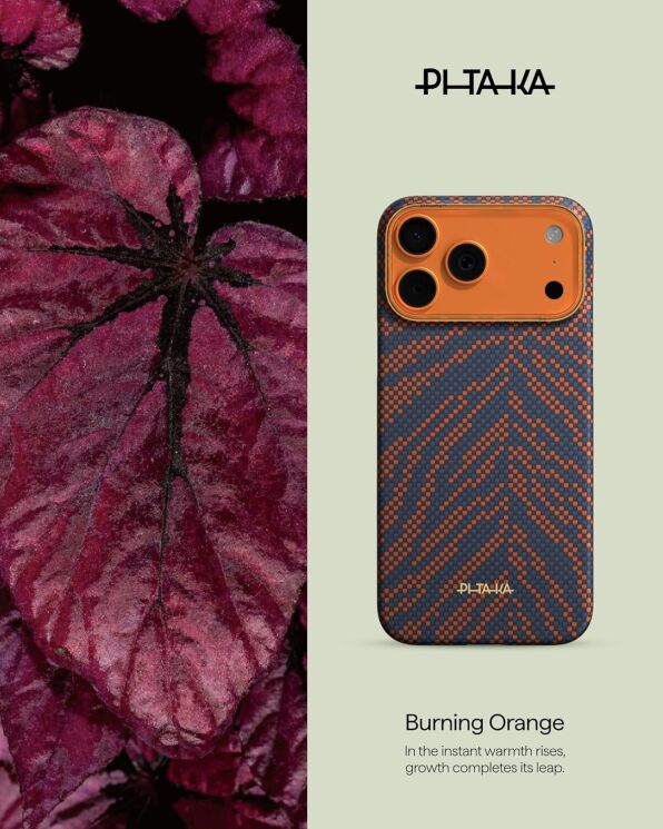 Ультратонкий чохол Pitaka Edge Case Breath of Veins для iPhone 17 Pro Max (BV1702PM) - Sprout Surge: фото 6 з 13