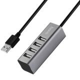USB HUB Hoco HB1 USB to 4USB 2.0 (1m) - Grey: фото 1 з 8
