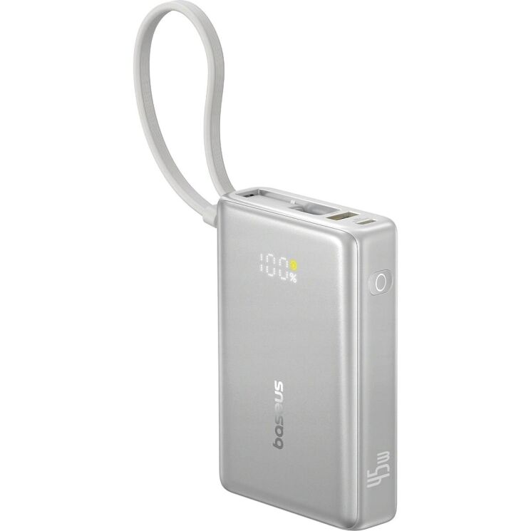 Внешний аккумулятор Baseus PicoGo 45W (10000mAh) + кабель Type-C (P10076803853-00) - Natural Titanium (995497H) Внешний аккумулятор Baseus PicoGo 45W (10000mAh) + кабель Type-C (P10076803853-00) - Natural Titanium: фото 2 из 23