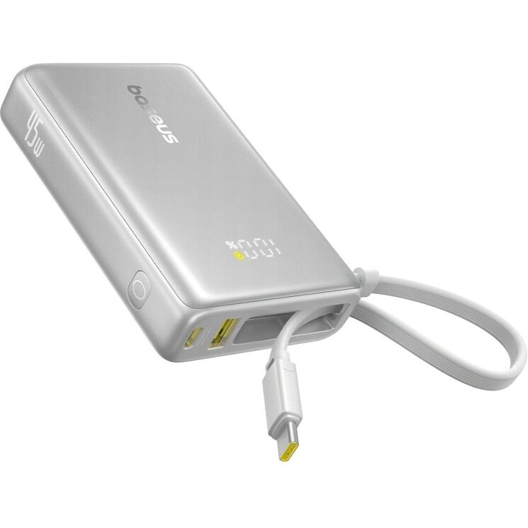 Внешний аккумулятор Baseus PicoGo 45W (10000mAh) + кабель Type-C (P10076803853-00) - Natural Titanium (995497H) Внешний аккумулятор Baseus PicoGo 45W (10000mAh) + кабель Type-C (P10076803853-00) - Natural Titanium: фото 3 из 23