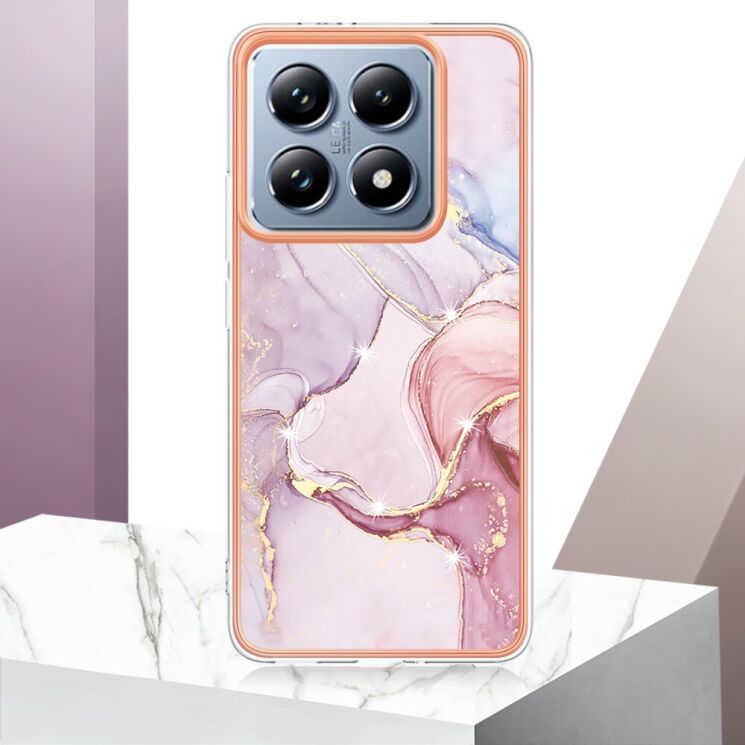 Захисний чохол Deexe Marble Case для Xiaomi 14T Pro - Rose Gold: фото 5 из 6