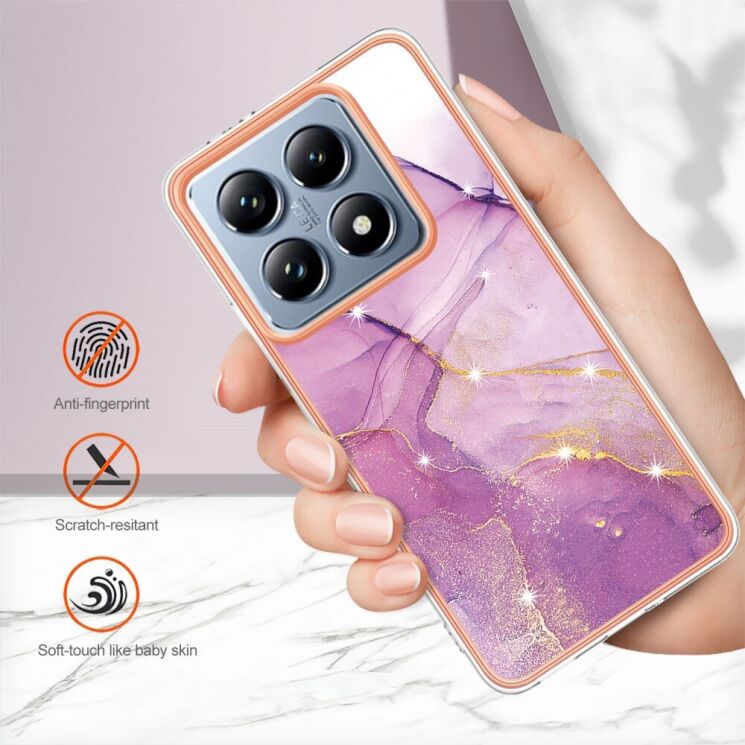 Захисний чохол Deexe Marble Case для Xiaomi 14T Pro - Rose Gold: фото 4 из 6