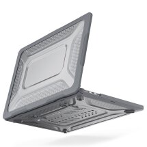 Захисна накладка Deexe Honeycomb Design для Apple MacBook Air 13 (2022) - Grey: фото 1 з 14