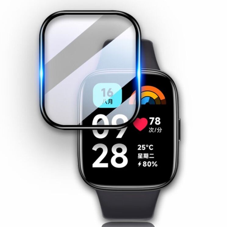 Захисна плівка Deexe 3D Film для Xiaomi Redmi Watch 3 Active / 3 Lite - Black: фото 2 з 5