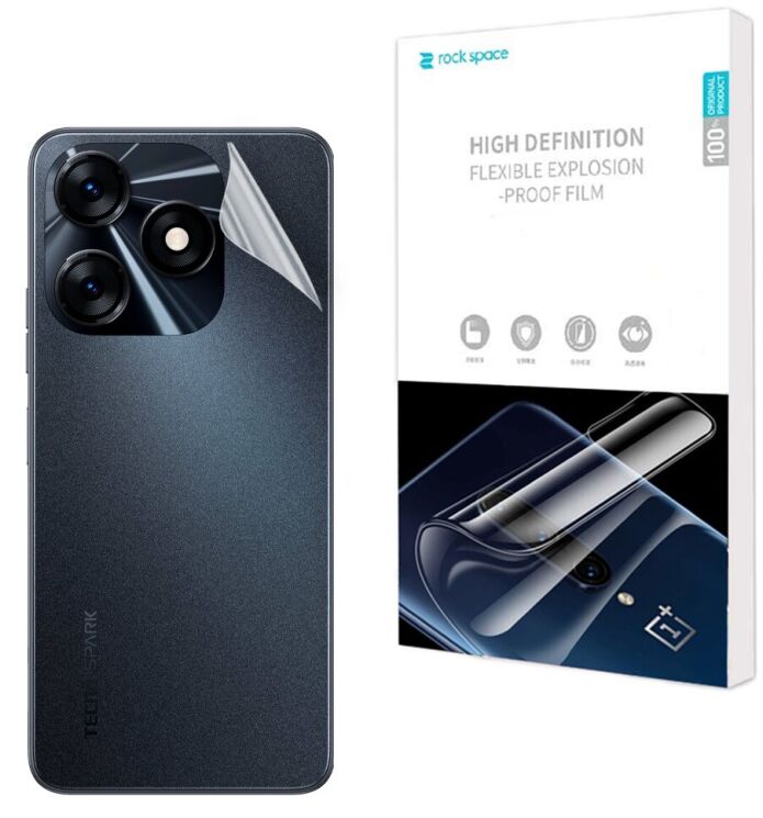 Захисна плівка на задню панель RockSpace Explosion-Proof SuperClear для TECNO Spark 10: фото 1 з 9