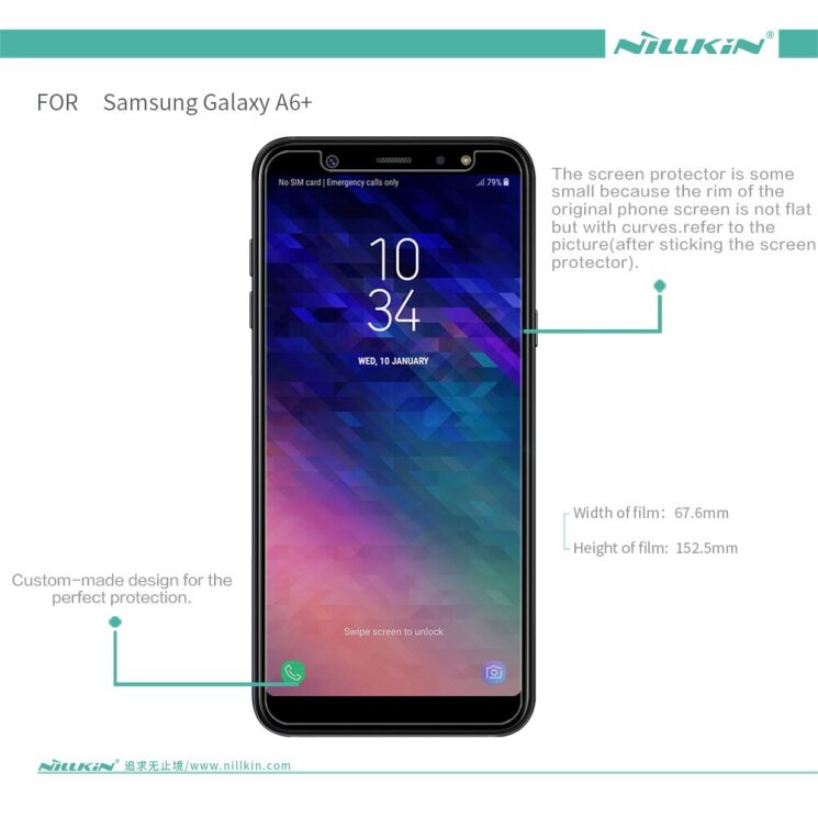 Захисна плівка NILLKIN Crystal для Samsung Galaxy A6+ 2018 (A605): фото 11 з 12