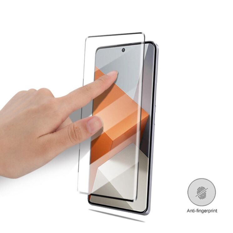 Захисне скло AMORUS 3D Curved для Xiaomi Redmi Note 13 Pro+ - Black: фото 2 з 6