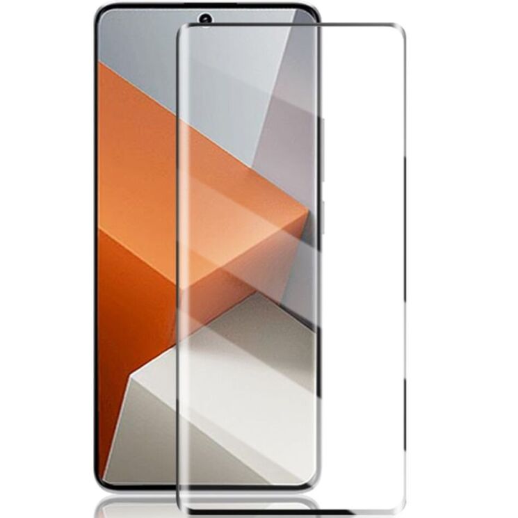 Захисне скло AMORUS 3D Curved для Xiaomi Redmi Note 13 Pro+ - Black: фото 1 з 6