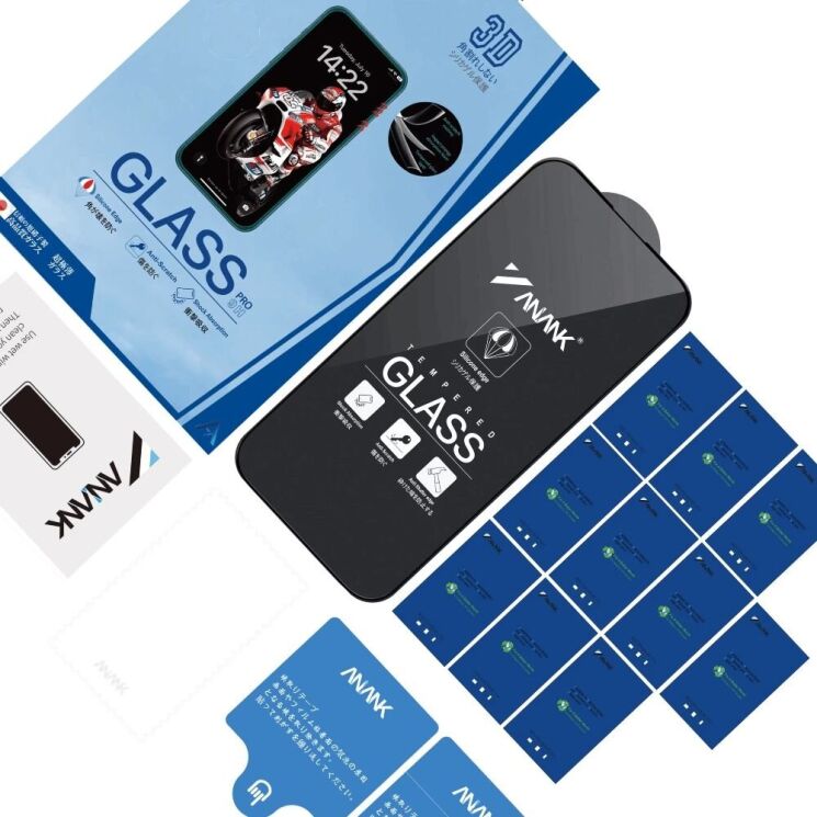 Захисне скло Anank 2.5D Anti-Crack для iPhone 16 Pro Max - Black: фото 8 з 8