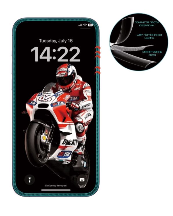 Захисне скло Anank 2.5D Anti-Crack для iPhone 16 Pro Max - Black: фото 4 з 8