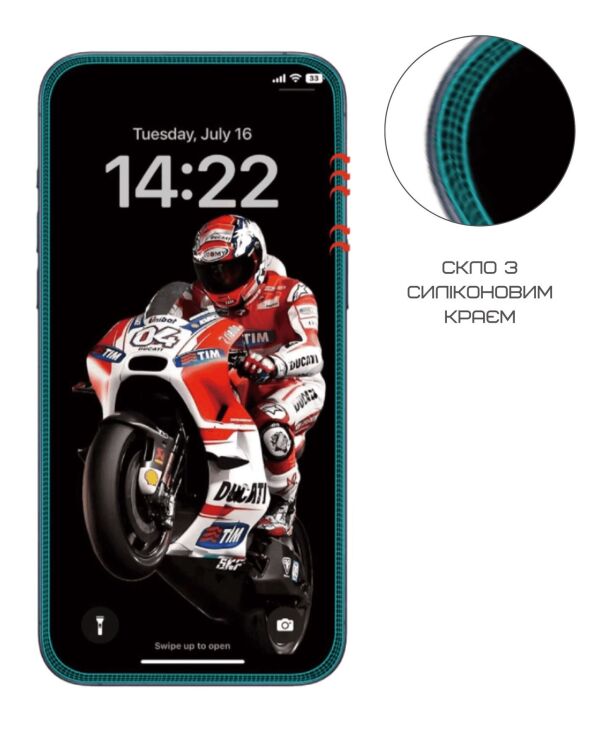 Захисне скло Anank 2.5D Anti-Crack для iPhone 16 Pro Max - Black: фото 5 з 8