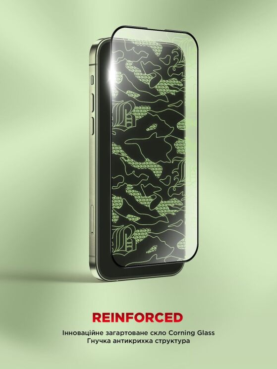 Захисне скло ArmorStandart Corning Black Icon для iPhone 16 Pro Max - Black: фото 2 з 11