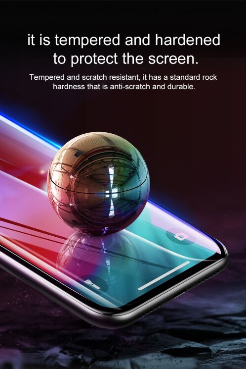 Защитное стекло BASEUS Full Covering 0.23mm для Apple iPhone XR - Black: фото 12 из 20