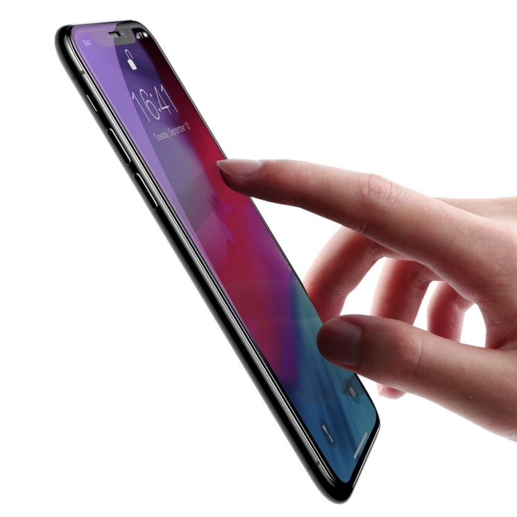 Защитное стекло BASEUS Full Covering 0.23mm для Apple iPhone XR - Black: фото 7 из 20