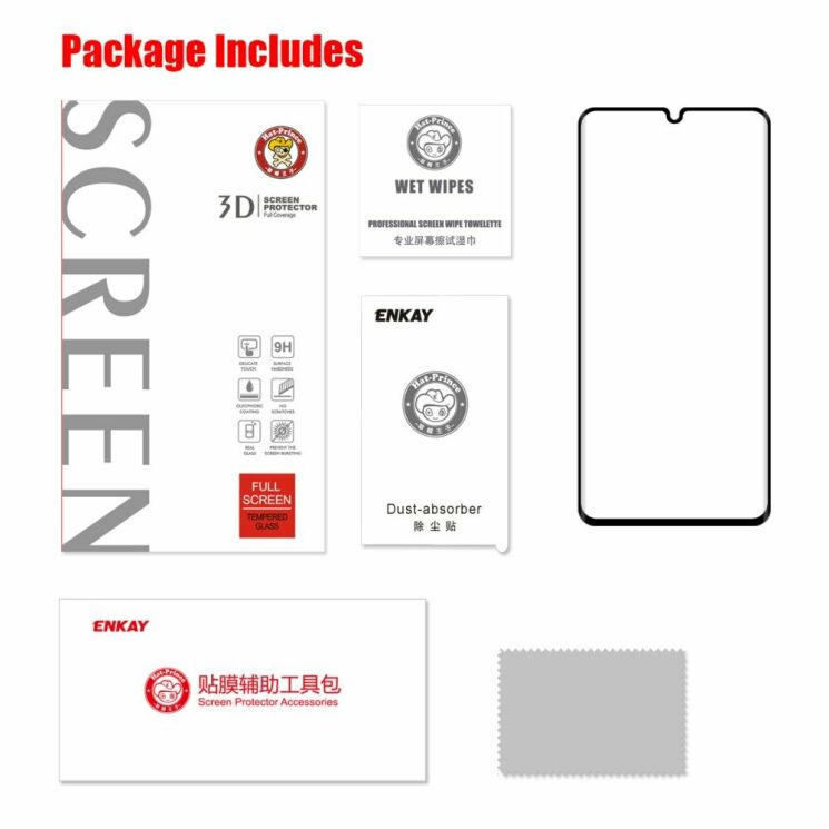 Захисне скло HAT PRINCE 3D Full Covering для Xiaomi Mi Note 10 Pro - Black: фото 6 з 8