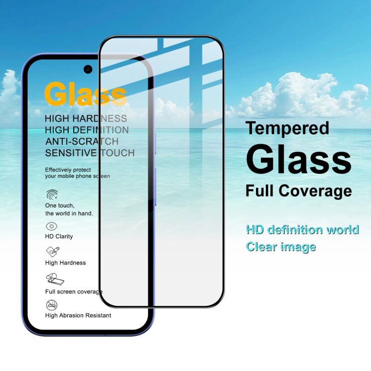 Защитное стекло IMAK 5D Pro+ Full Glue для Google Pixel 10a - Black: фото 9 из 10