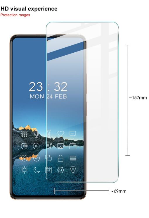 Защитное стекло IMAK H Screen Guard для Xiaomi Redmi Note 10 Pro - Transparent: фото 7 из 13
