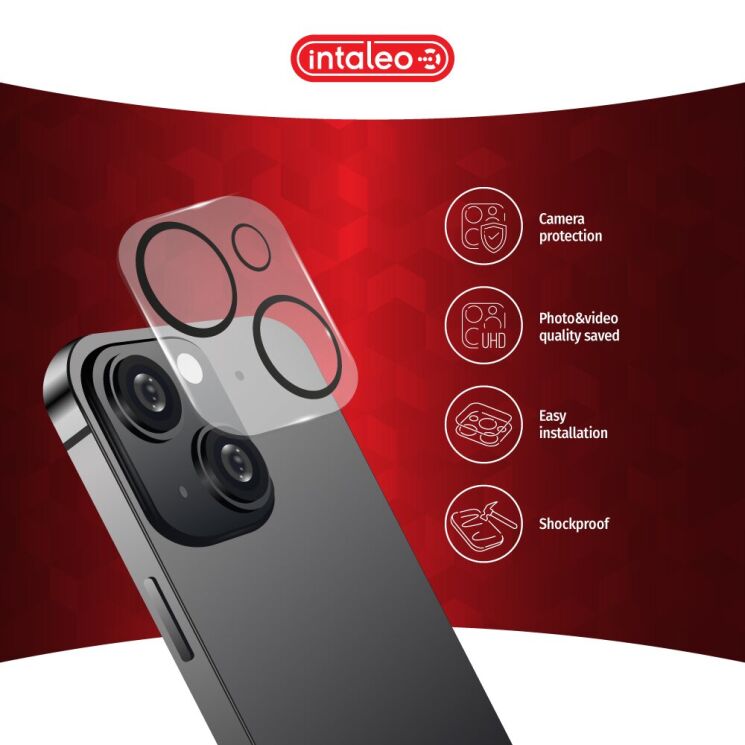 Защитное стекло Intaleo Camera Lens для Apple iPhone 14 / 14 Plus - Black: фото 3 из 4