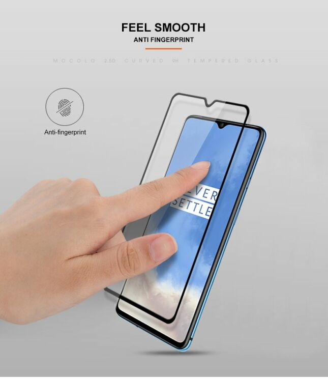 Захисне скло MOCOLO Full Glue Cover для OnePlus 7T - Black: фото 13 з 13