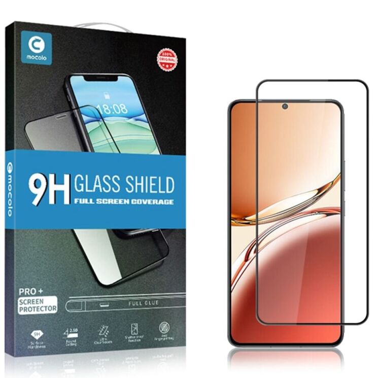 Защитное стекло MOCOLO Full Glue Cover для OPPO Reno 12 F/FS - Black: фото 9 из 9