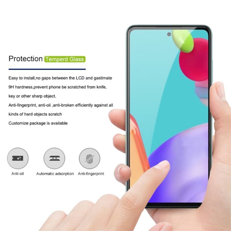Защитное стекло MOCOLO Full Glue Cover для Samsung Galaxy A52 (A525) / A52s (A528) - Black: фото 4 из 8