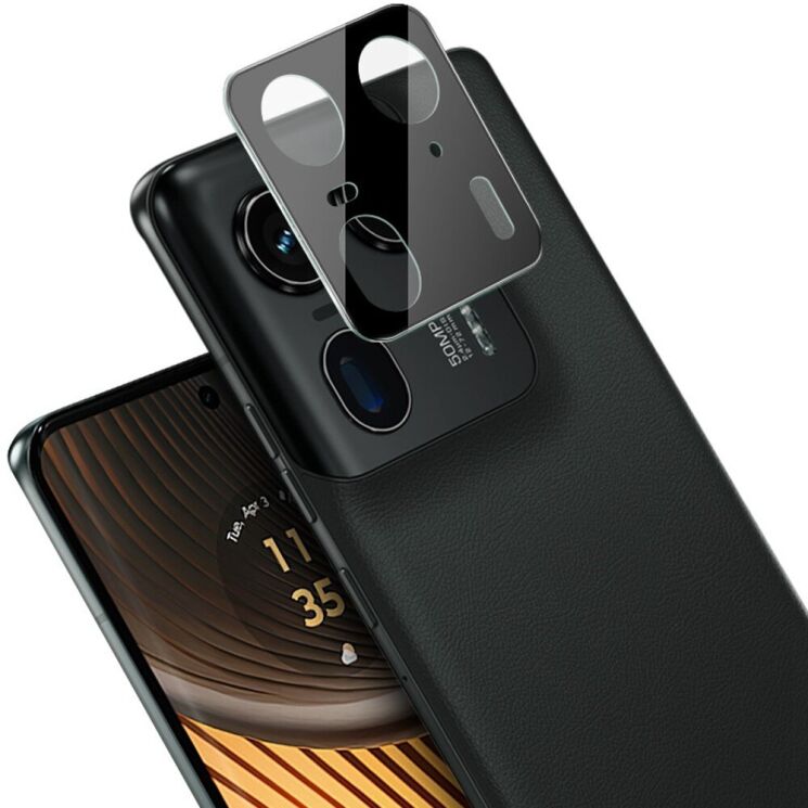 Захисне скло на камеру IMAK Black Glass Lens для Motorola Edge 50 Ultra - Black: фото 2 з 7