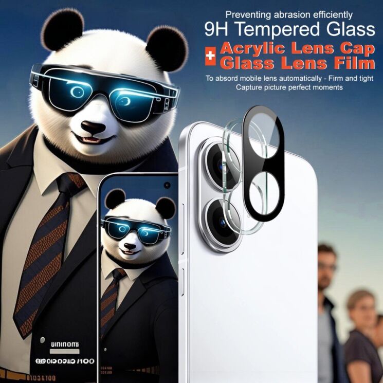 Защитное стекло на камеру IMAK Black Glass Lens для Xiaomi Poco F7 - Black: фото 5 из 7