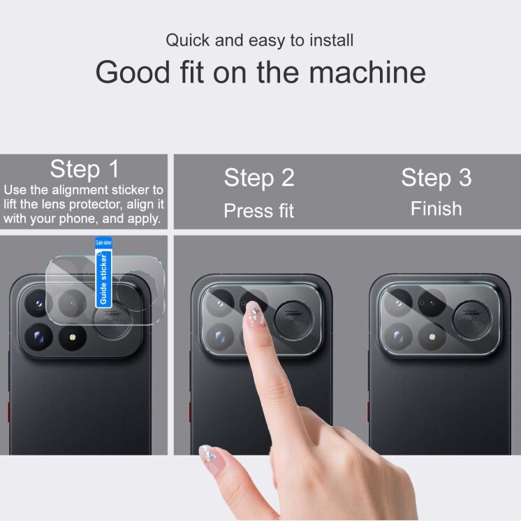 Захисне скло на камеру IMAK Lens Protector для Xiaomi Poco F9 Ultra: фото 4 з 7