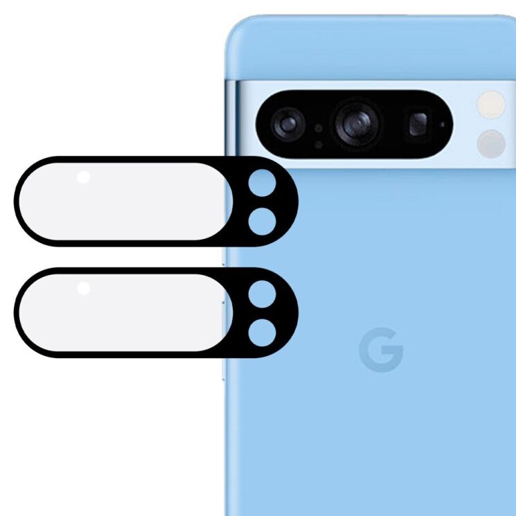 Защитное стекло на заднюю камеру Deexe Black Camera Lens для Google Pixel 9 Pro - Black: фото 1 из 6