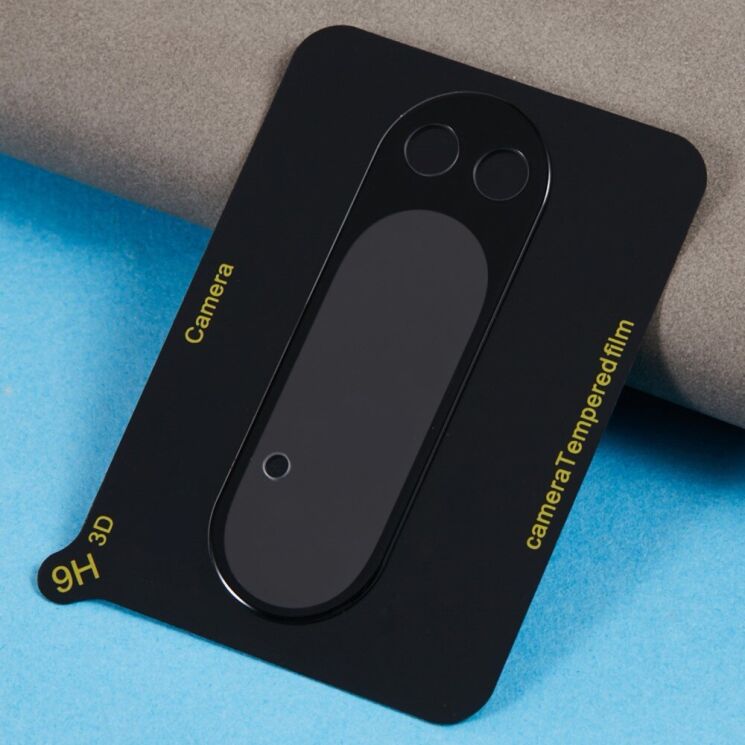 Защитное стекло на заднюю камеру Deexe Black Camera Lens для Google Pixel 9 Pro - Black: фото 5 из 6