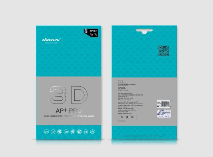 Захисне скло NILLKIN 3D AP + Pro для Apple iPhone 7 Plus / 8 Plus - Black: фото 26 з 26