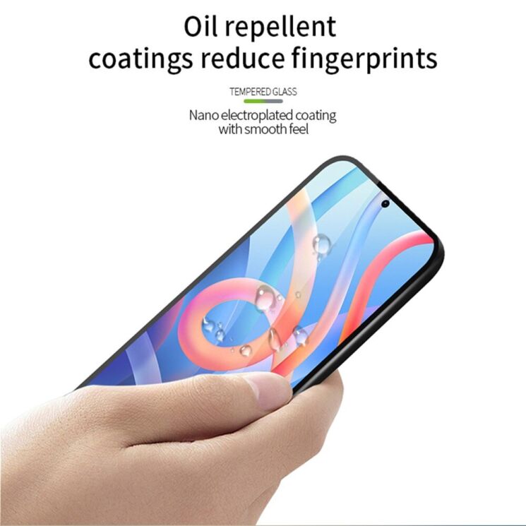 Защитное стекло PINWUYO Full Glue Cover для Xiaomi Poco M4 Pro 5G / Redmi Note 11 (Chinese version) - Black: фото 10 из 13