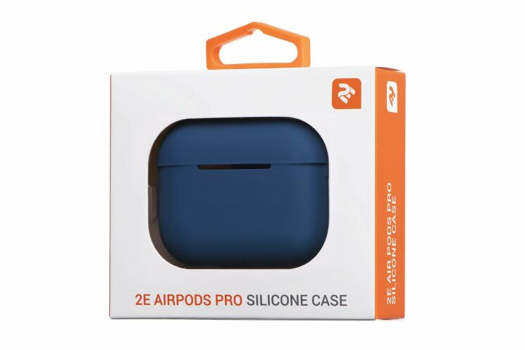 Захисний чохол 2E Pure Color Silicone (2.5mm) для Apple AirPods Pro - Navy: фото 4 з 4