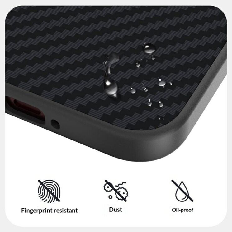 Защитный чехол ABEEL Carbon Fiber Case (FP) для Xiaomi Poco F9 Pro - Black / Red: фото 4 из 8