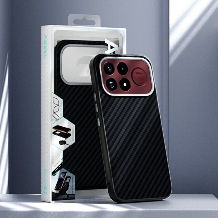 Защитный чехол ABEEL Carbon Fiber Case (FP) для Xiaomi Poco F9 Pro - Black / Red: фото 8 из 8