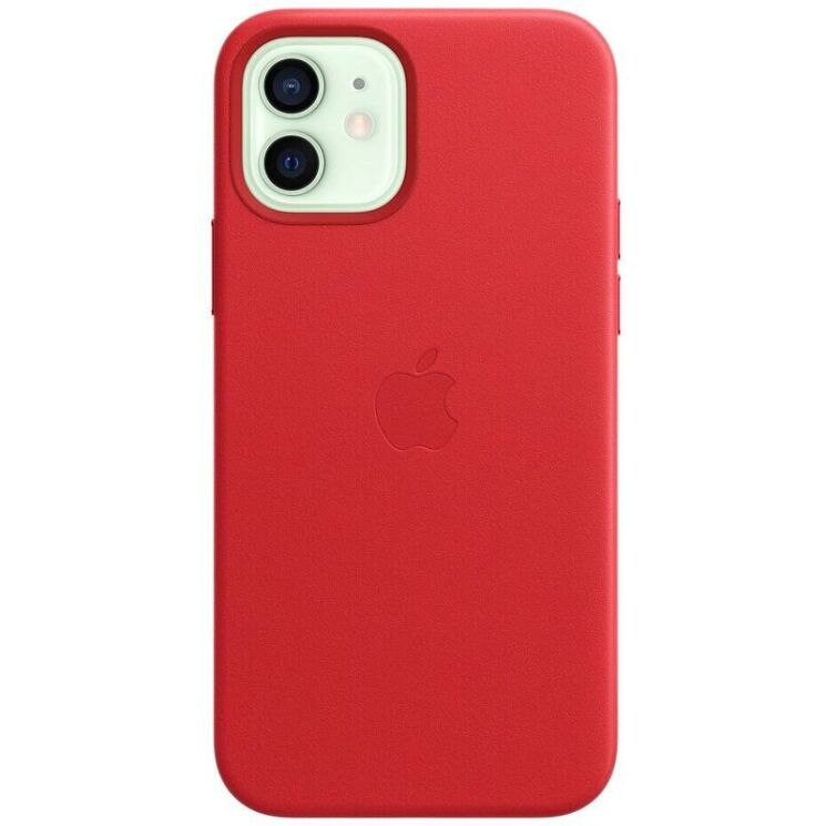 Защитный чехол Copiex Leather Case with MagSafe для Apple iPhone 12 / iPhone 12 Pro - Red: фото 3 из 6
