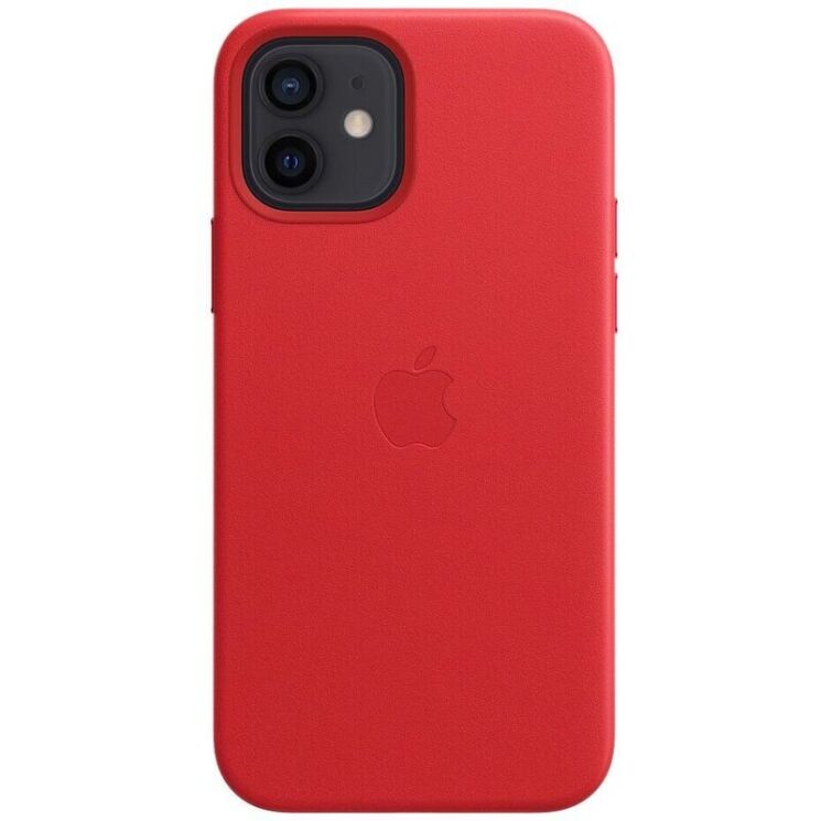 Защитный чехол Copiex Leather Case with MagSafe для Apple iPhone 12 / iPhone 12 Pro - Red: фото 5 из 6