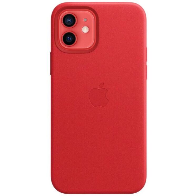 Защитный чехол Copiex Leather Case with MagSafe для Apple iPhone 12 / iPhone 12 Pro - Red: фото 2 из 6