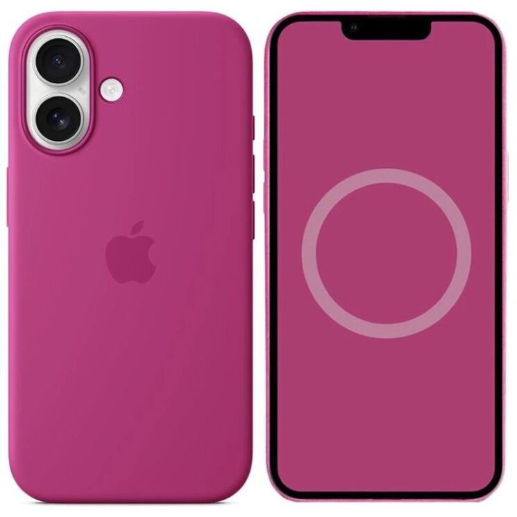 Защитный чехол Copiex Silicone Case with MagSafe для Apple iPhone 16 - Fuchsia: фото 1 из 4